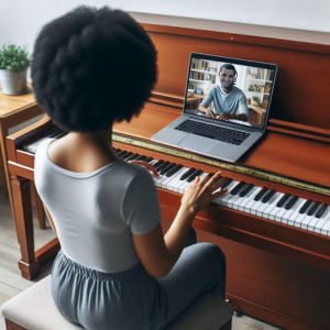 Zoom piano lessons with Dave
